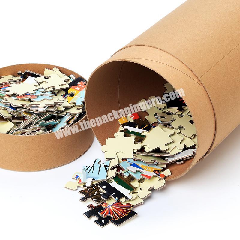 100% biodegradable Kraft Paper Box cardboard paper tube for puzzle