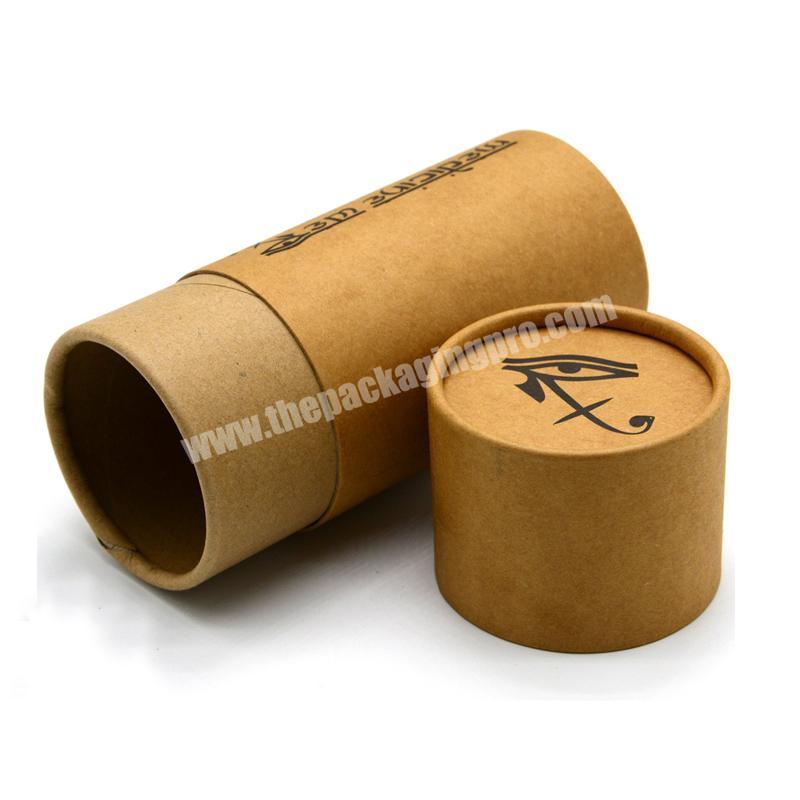 Biodegradable Recycled Custom Made Black Brown Round Kraft Paper Tube Box for Lip Gloss Cosmetic Packaging