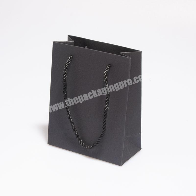 Black Small Luxury Shopping Gift Custom Paper Bag With Your Own Logo Wholesales