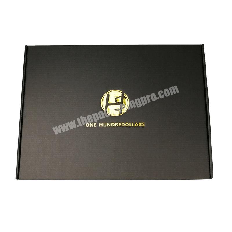 Black with Ribbon Display Kid Boxes Shipping with Custom Logo Cardboard Packaging gift mailer box