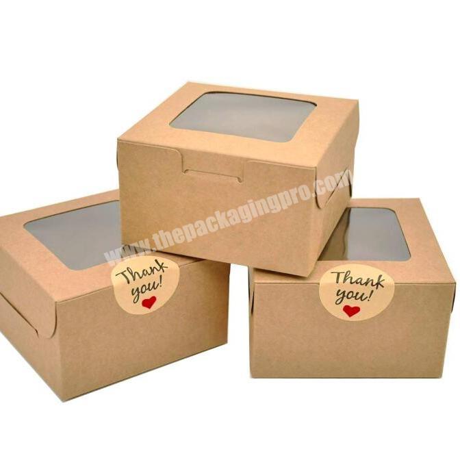 Brown  Kraft Bakery paper  Boxes with window