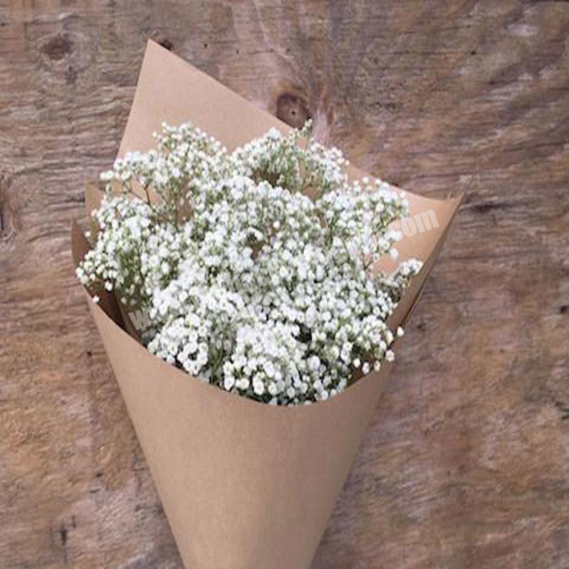 Brown kraft paper Flower sleeve babysbreath flower sleeve from china competitive webshop
