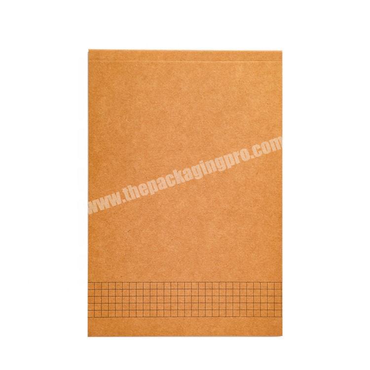 Brown kraft paper blank notebook and school work books