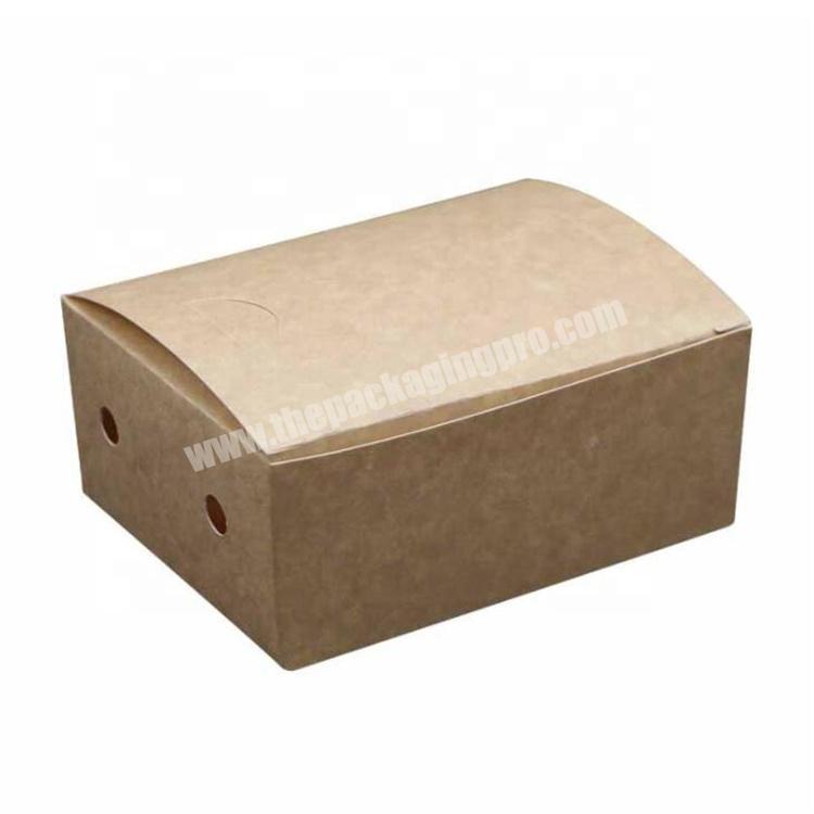 Brown kraft paper popcorn chicken packing box