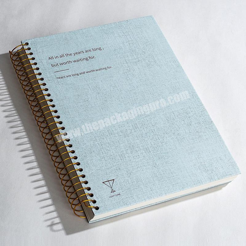 Custom Bulk retro gold foil b5 thick paper spiral bound journal notebook hardcover