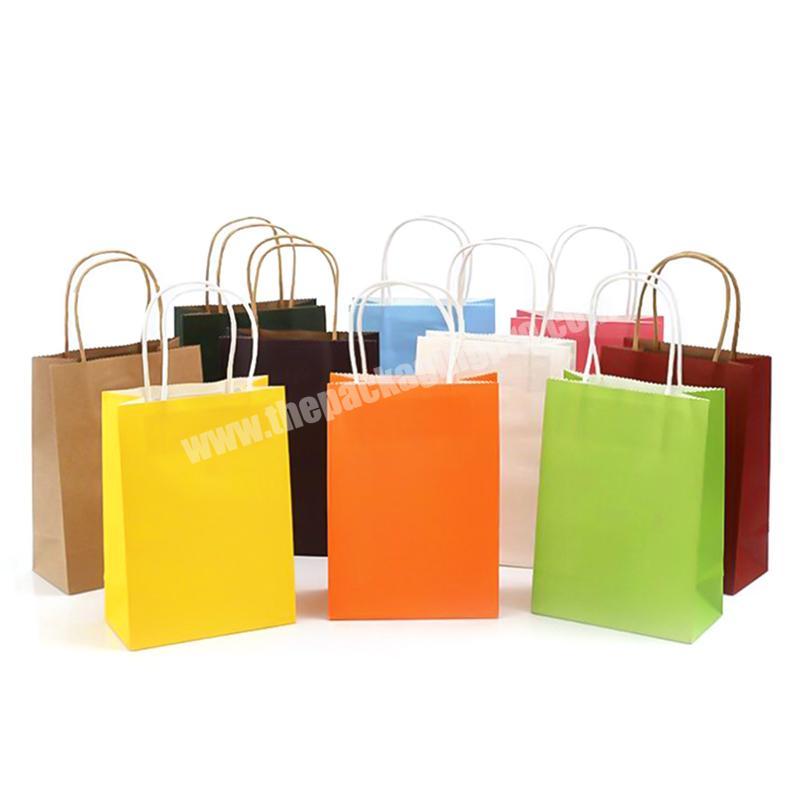 Candy color kraft paper bag flower paper bag packaging boxes for handbags colorful juicy