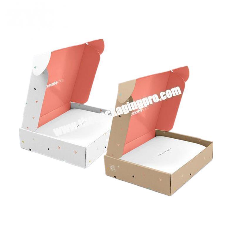 Cardboard Mailing Apparel Box Custom Logo Printed Corrugated Paper Shipping Packaging Box