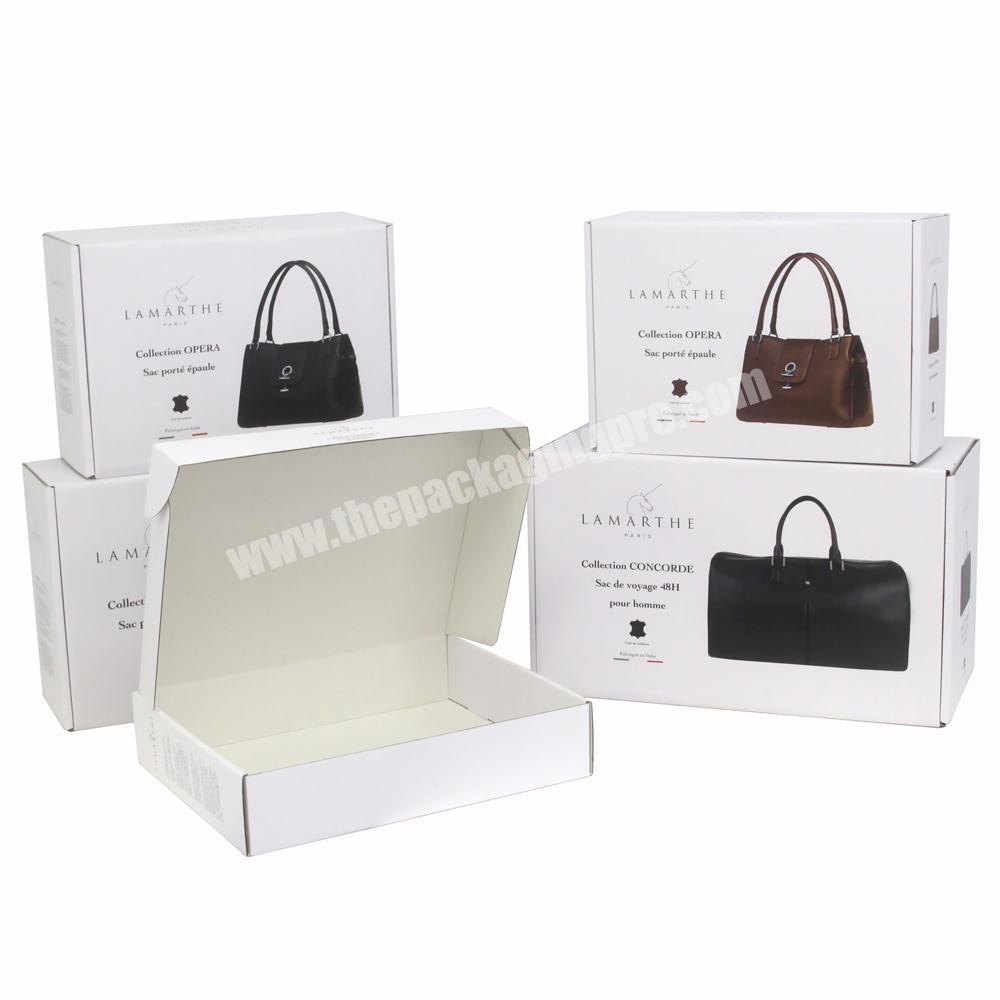 Cardboard packaging box woman fashion luxury handbags box with custom logo