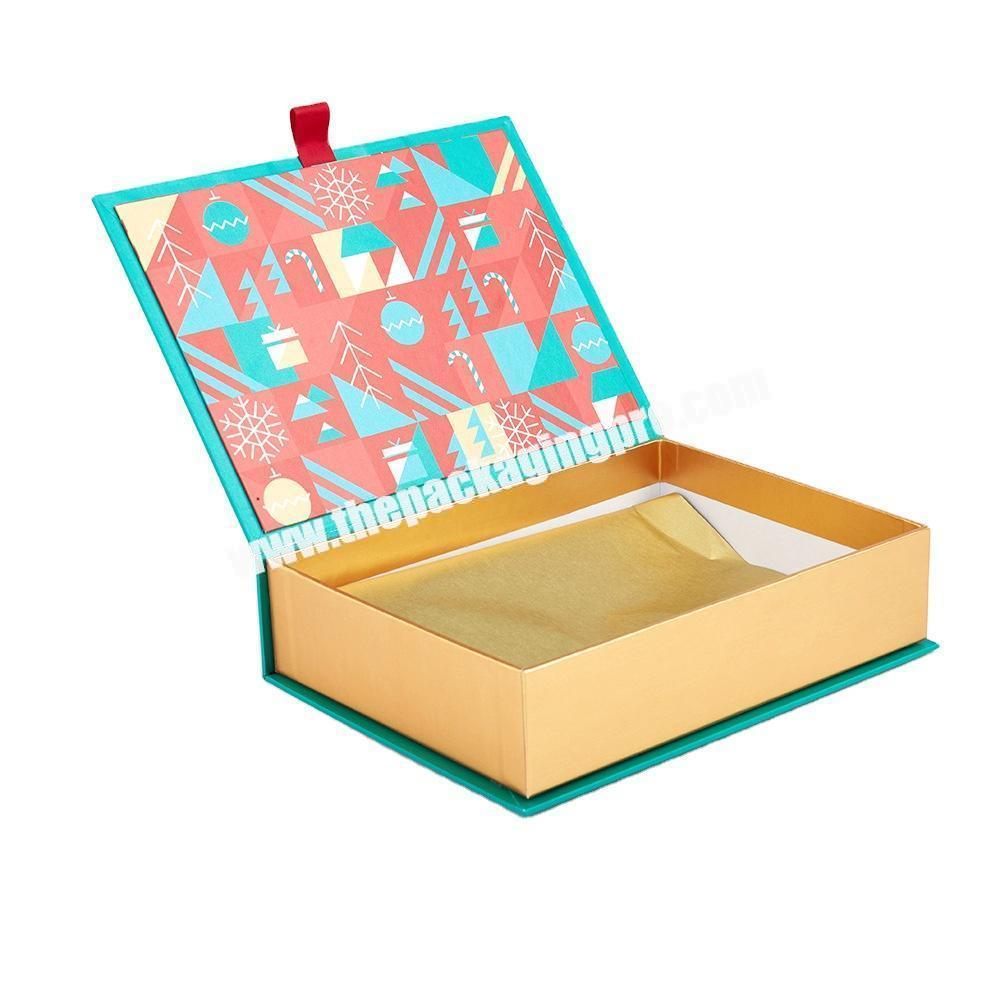 Carton color printed book magnetic chocolate cardboard packaging paper gift box