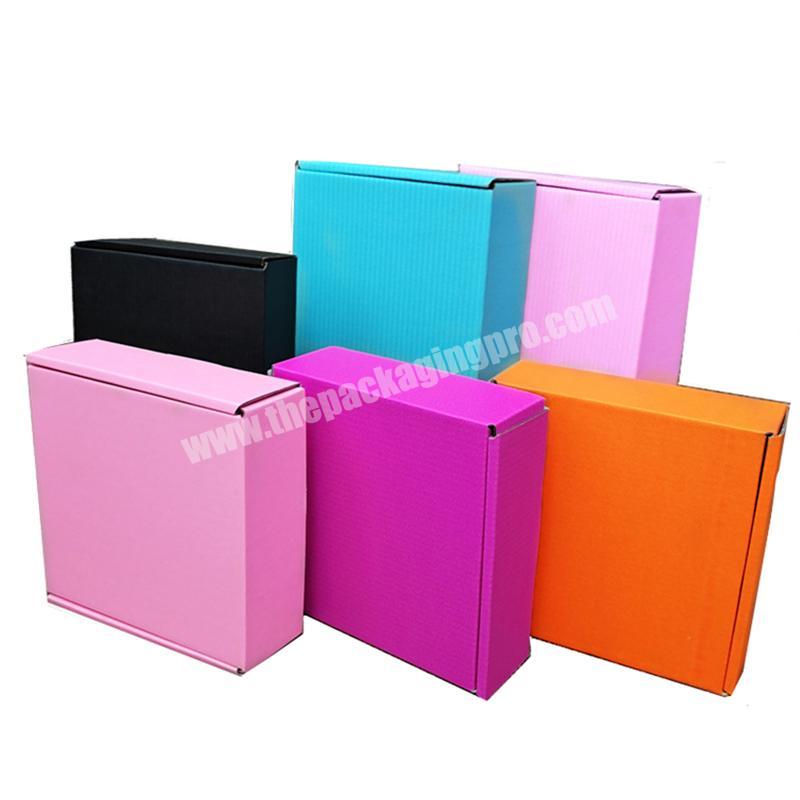 Cheap Custom Logo Print Eco Friendly Black Corrugated Mailing Boxes Pink White Shipping Box With Logo Packaging boxes