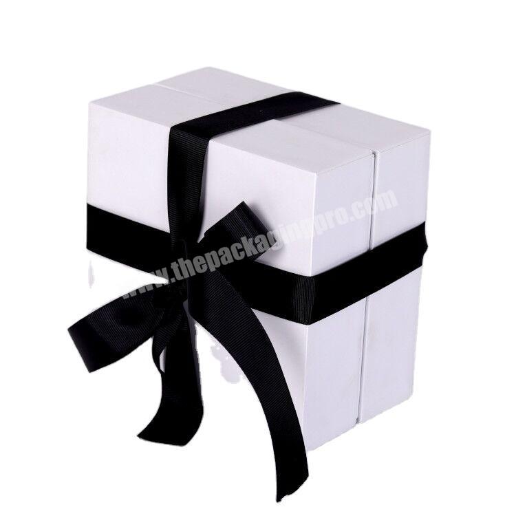 Cheap empty square decorated paper cardboard gift boxes packaging with lids