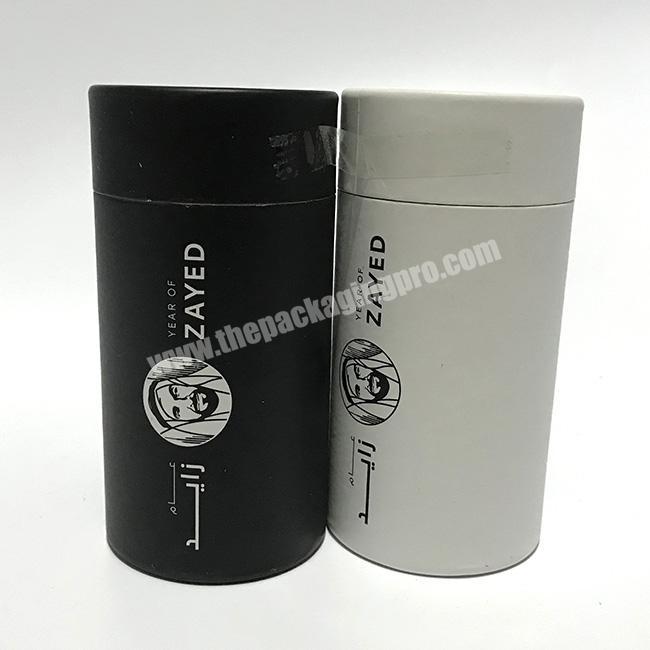 Cheap tube kraft paper round stand up cardboard tshirt gift box logo custom design logo tea packaging