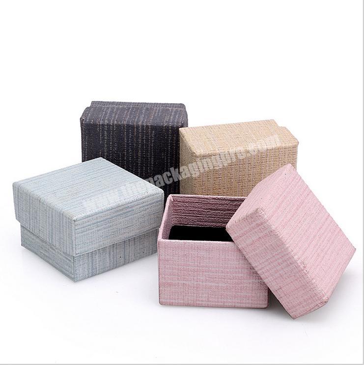 China Factory Jewelry Paper 1200gsm cardboard packaging Small 2 piece rigid Gift Box with lid Custom Logo inside foam