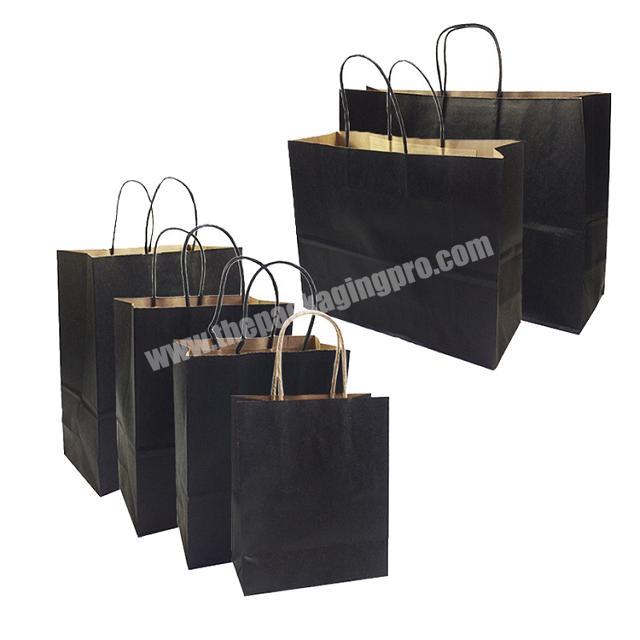 China Supplier Custom Logo Brown Kraft Paper Bags With Paper Rope Handle Custom Logo Paper Bag