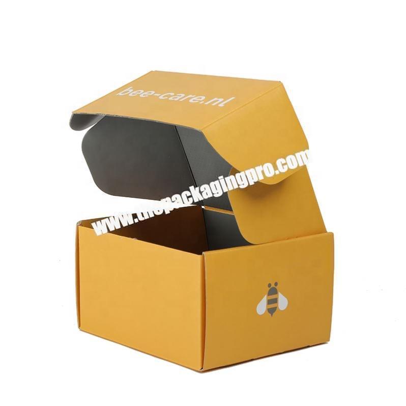 custom stamping logo corrugated paper cosmetic packaging mailer box for makeup