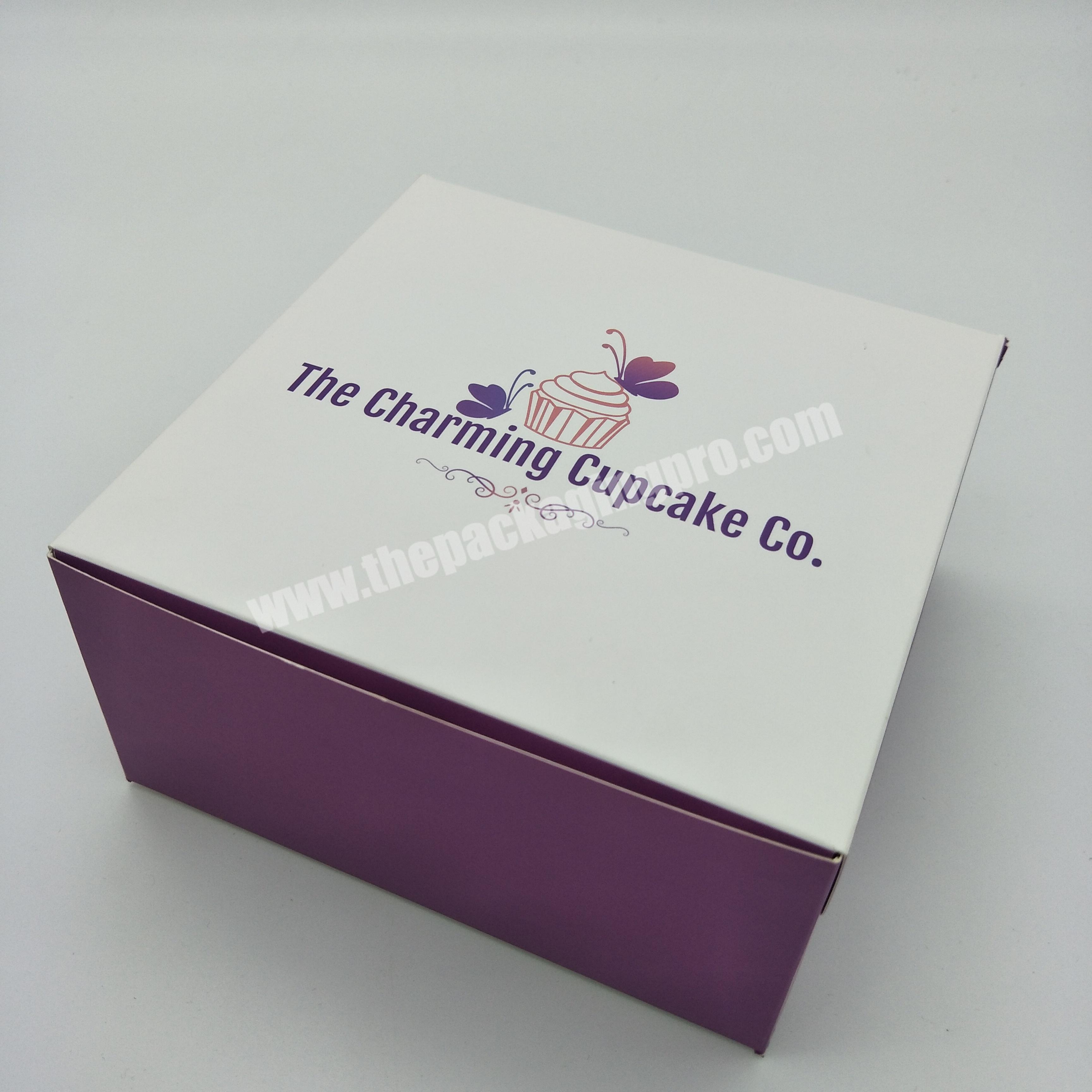 China factory custom pattern logo printed cupcake box