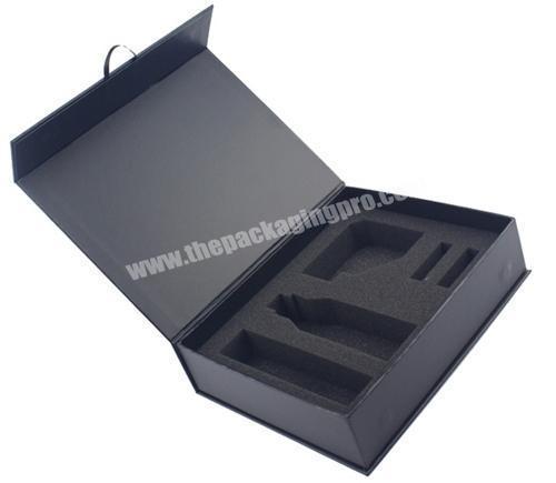 China factory custom premium packaging box with black foam insert