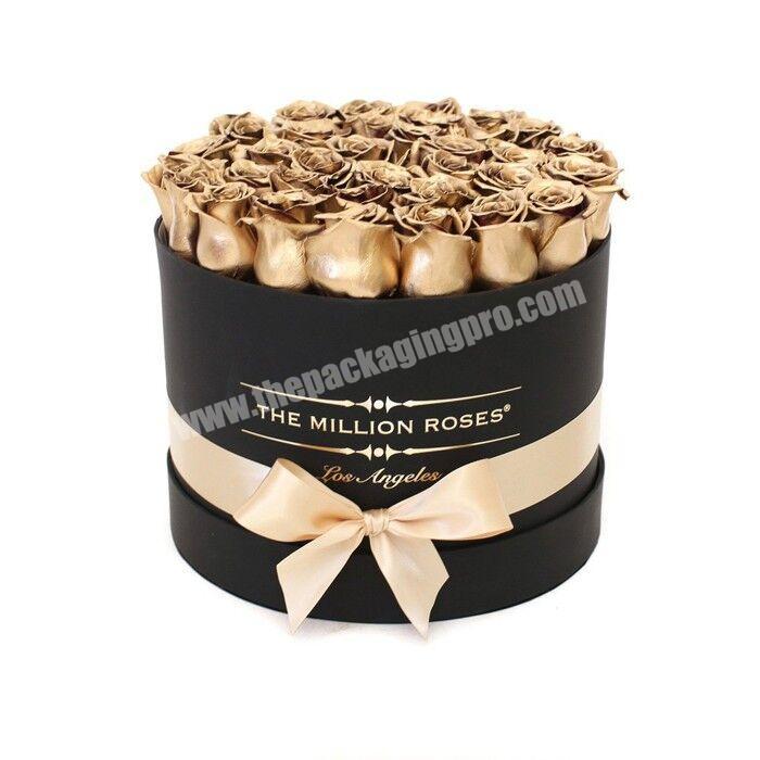 China factory wholesale Luxury round/ cylinder OEM brand cardboard flower box for Valentine'Day