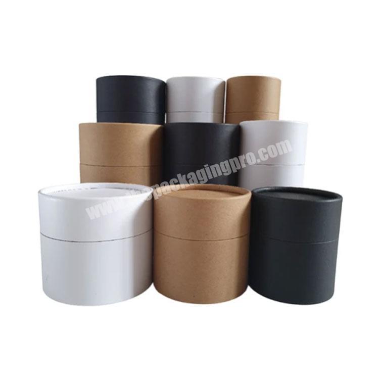 China supplier cylinder customized printing Matt Black white kraft packaging paper tube Cardboard