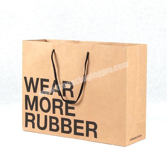 Chinese suppliers custom logo printed  paper packaging bag with handle