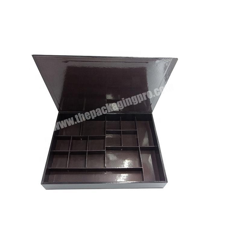Chocolate packaging box design book insert tray
