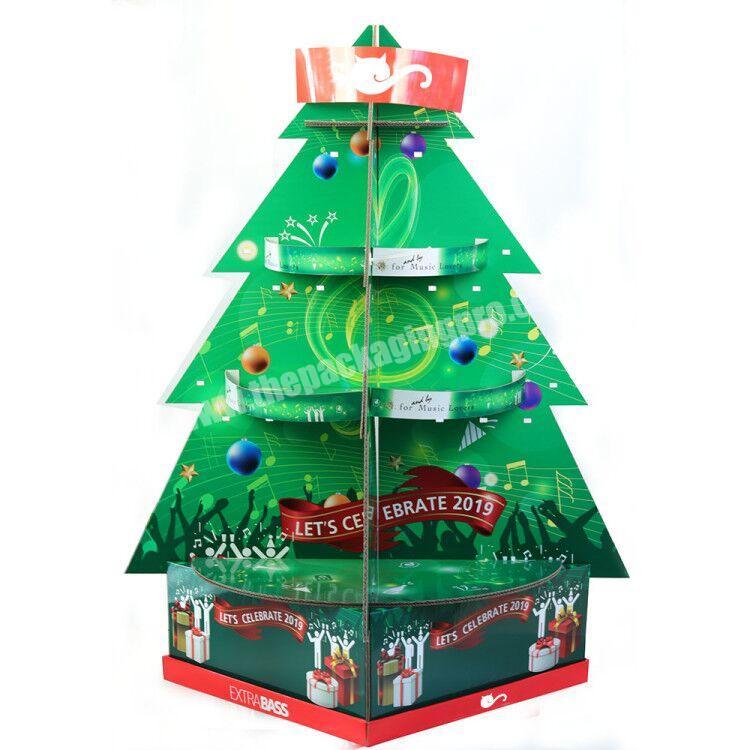 Christmas tree of cardboard display stand for candy chocolate