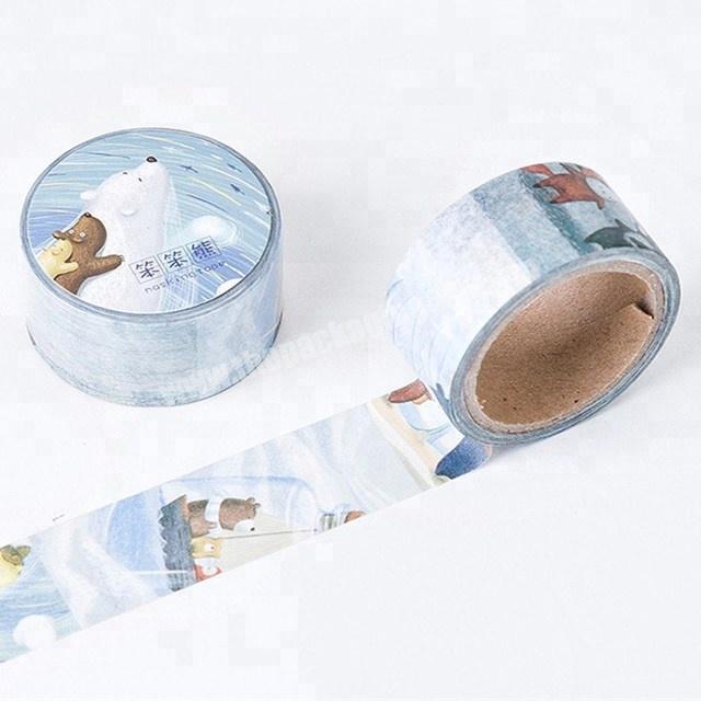 Clumsy bear custom printed  washi paper tape wholesale