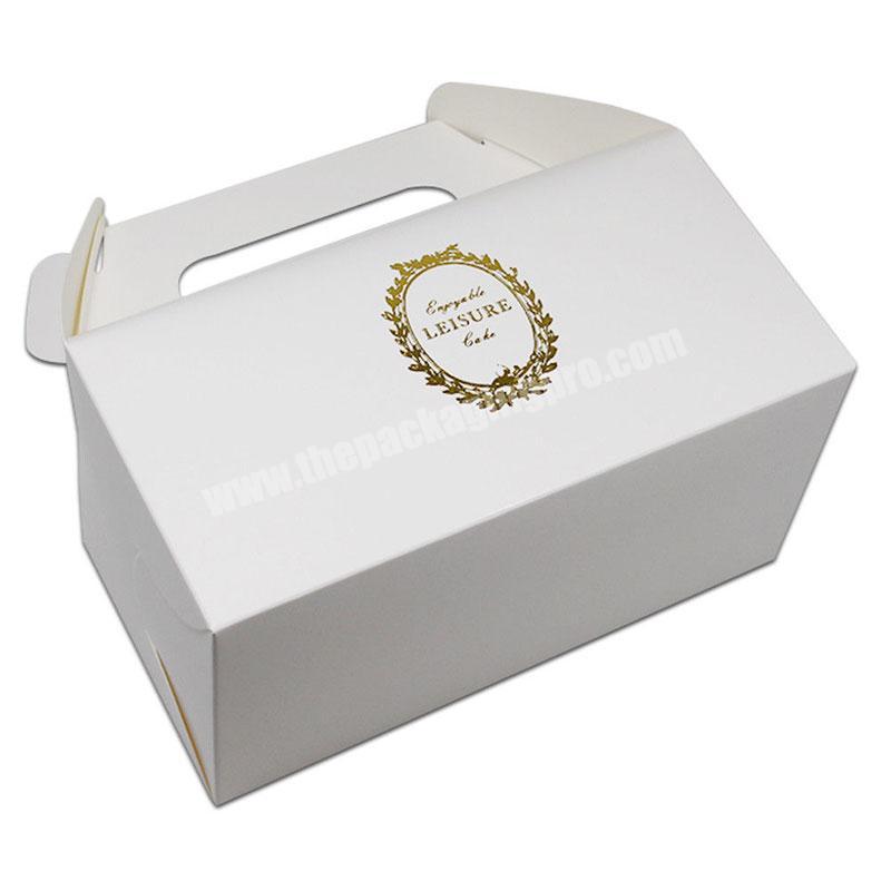 Colorful Paper Gift Box with Handle Cake Gifts Packaging Party Favor Box