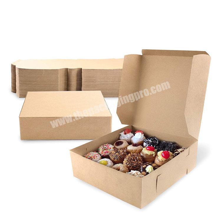 Compostable Brown Bakery cookies cake goods packaging kraft cardboard paper box Box bulk  wholesale