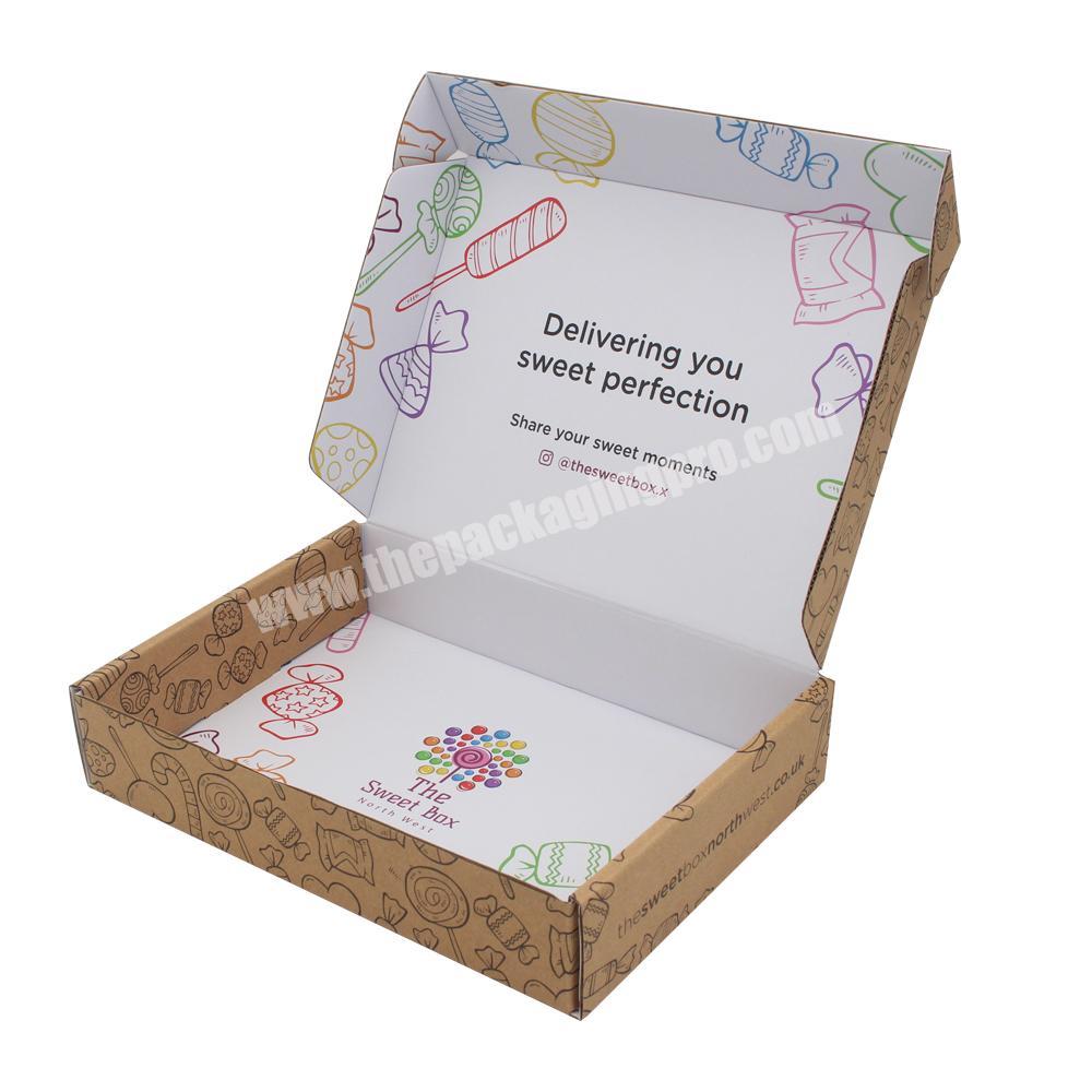 Corrugated cardboard box custom CMYK printing lolly box packaging for lollies