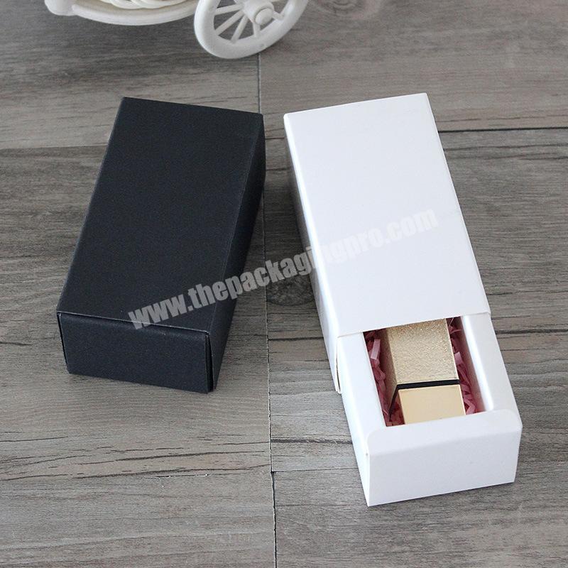 Cosmetics Lipstick tube Packaging custom cardboard Sliding lid with sleeve drawer perfume black pencil paper gift Box package
