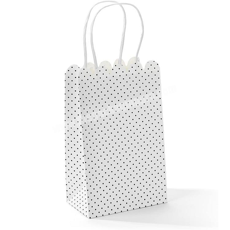 Creative custom printed white luxury craft gift paper shopping bags with your own logo