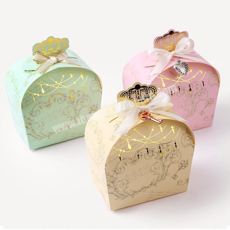 Custom 2020 Royal crown chocolate candy cookies wedding party paper gift packaging box stock