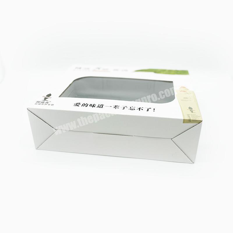 Custom Bio-degradable High Quality Kraft Paper Gift Box With Clear Pvc Window