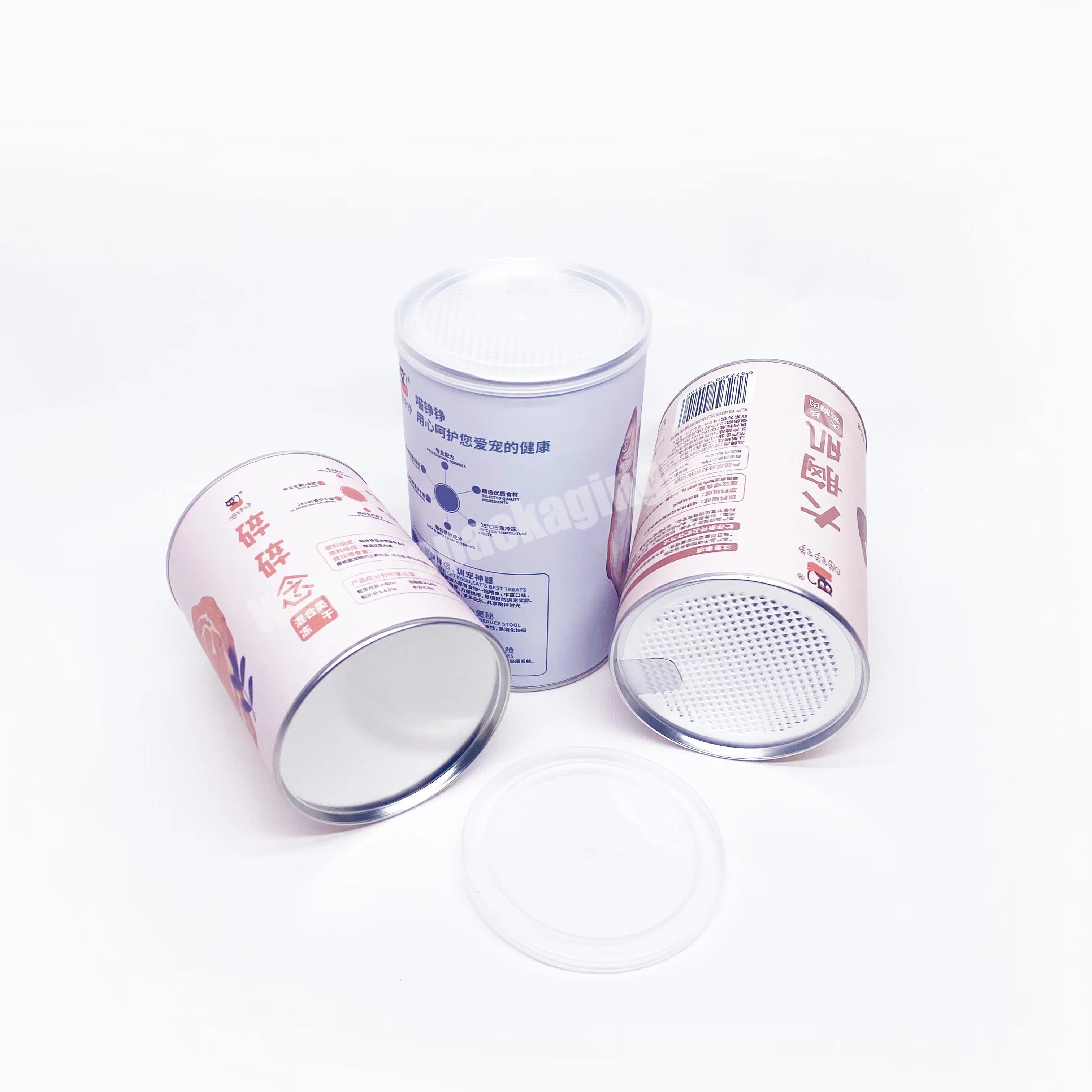 Custom Biodegradable Ring-Pull  Paper Tube Packaging Custom Cylinder Paper Tube For Food