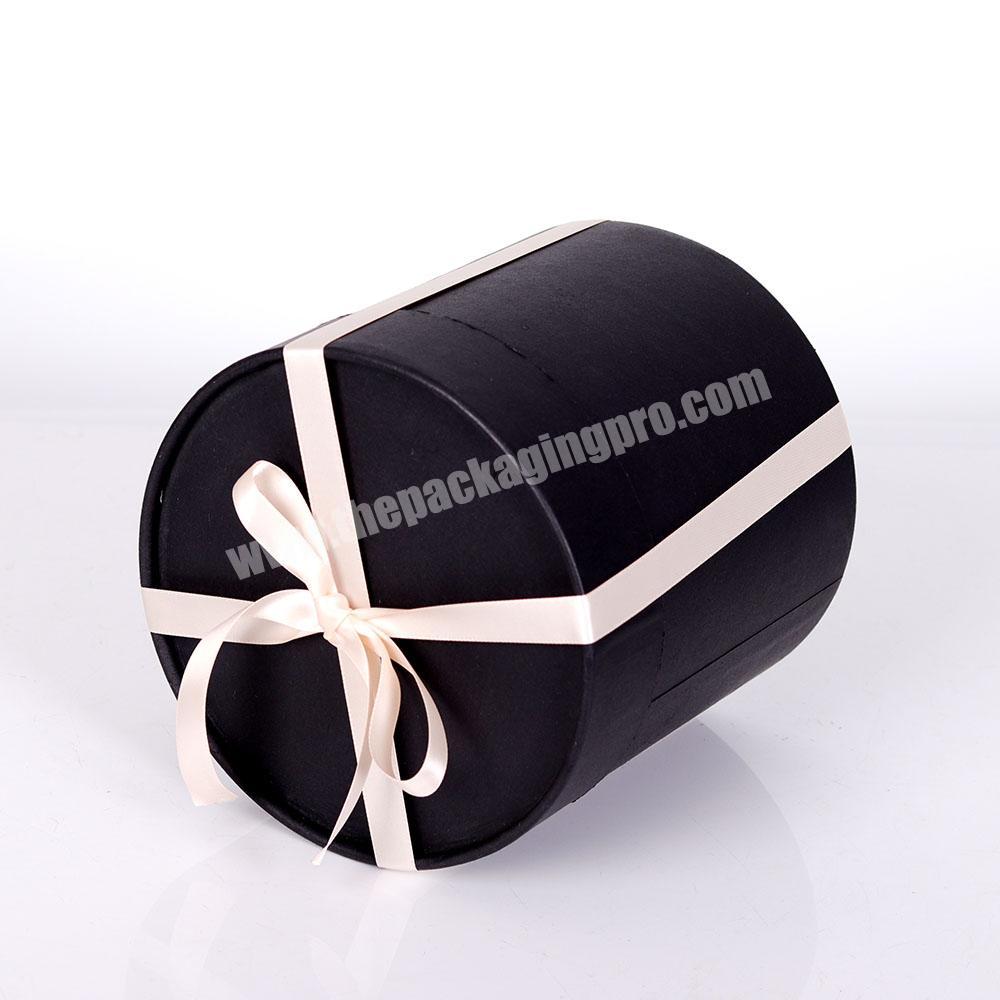 Custom Black Cylinder Packaging Box Paper Tube Packaging
