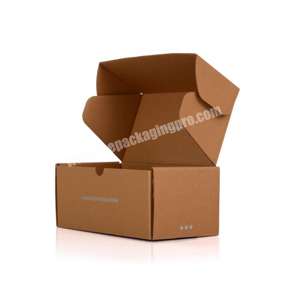 Custom Brand Logo Printed Brown Foldable Portable Kraft Paper Box