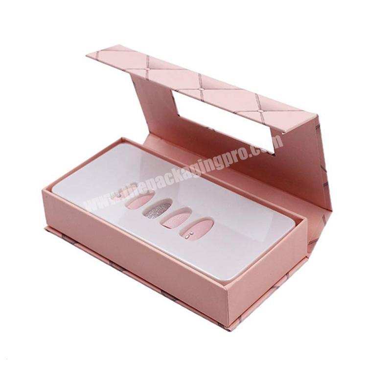 Custom Cardboard wholesale retail nail tip empty box False Press On Nails Packaging Boxes with logo