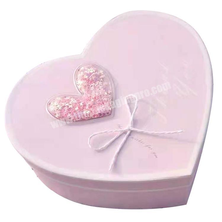 Custom Color Heart Shaped Gift Box Wholesale With Fabric Cover