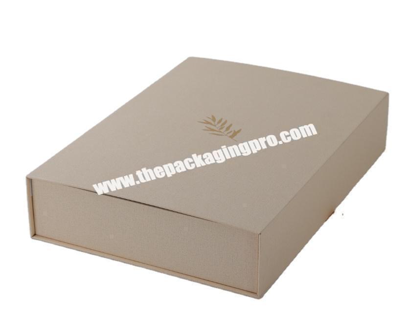 High quality customize linen textured paper gold logo gift box cardboard birdnest hat packaging box