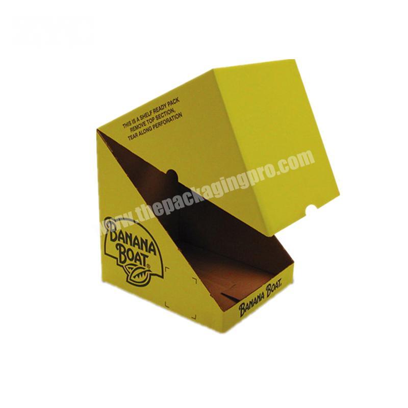 Custom Design Corrugated Cardboard Countertop Display PDQ Box For Shipping