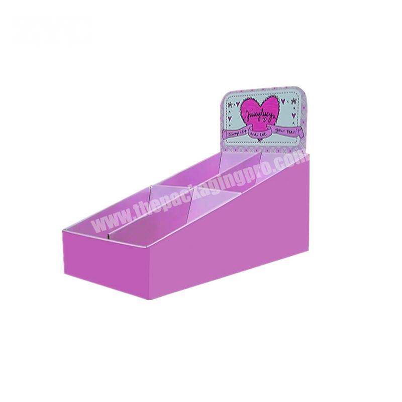 Custom Design Corrugated Paper Table Top Display Stand Cards Paper Counter Display with Slot