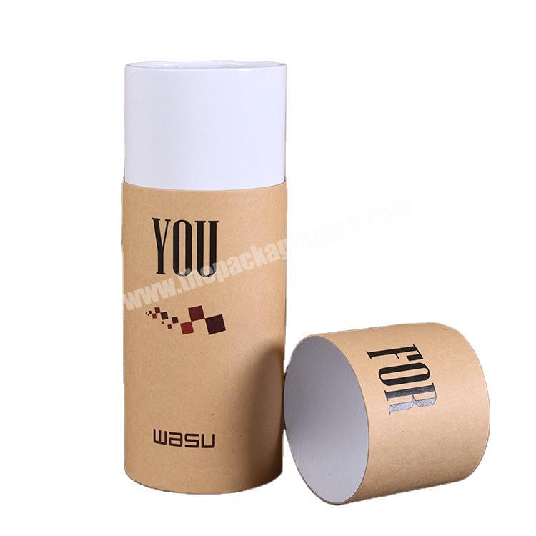 Custom Design Round Cylinder Recycled Luxury Round Cosmetic Paper Cardboard Boxes Tube Packaging