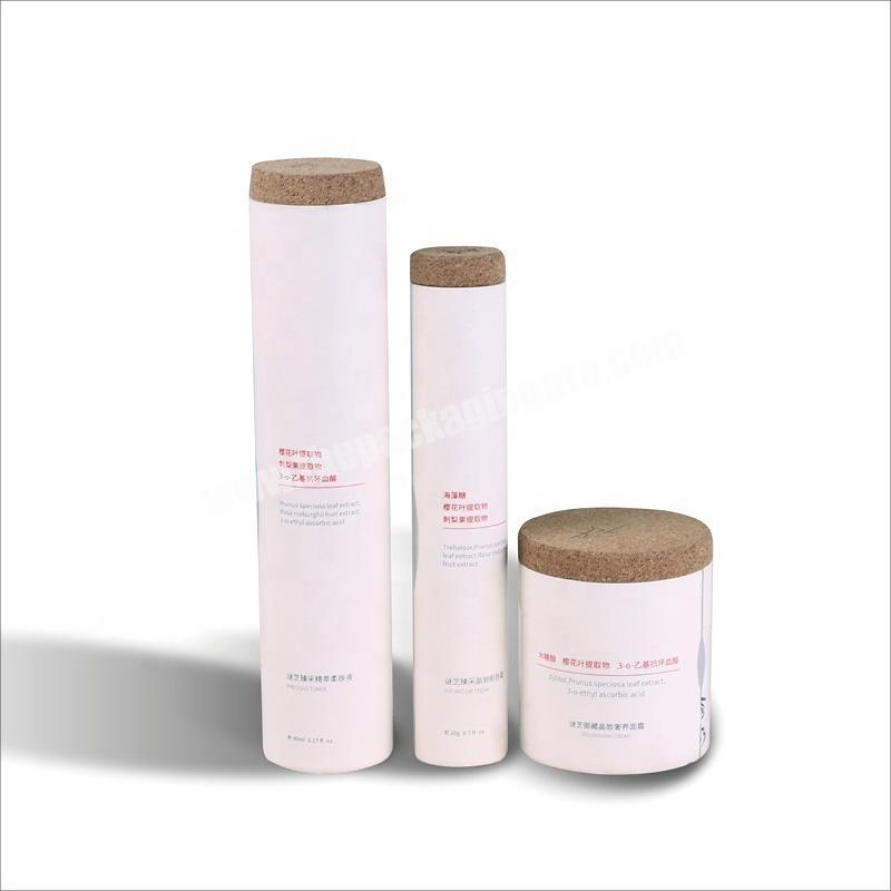 Custom Eco Friendly Cardboard Biodegradable Natural Skin care products Round Paper Tube