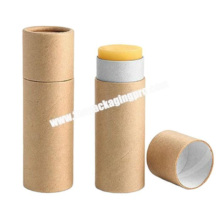 Custom Biodegradable Packaging Box Deodorant Stick Cylinder Printed Eco Friendly Round Push Up Cardboard Paper Tube