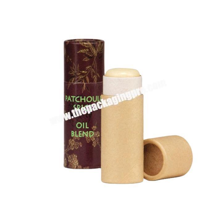 Eco friendly mini cardboard lip balm packaging tube paper tube for lipbalm container round lip balm box
