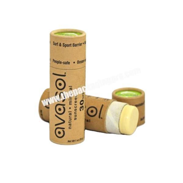 Custom Eco Friendly Paperboard Container Deodorant Lip Balm Skincare Type Twist Up Paper Tube Packaging