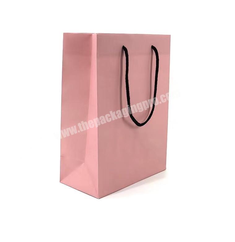 Custom Jewelry Paper Bag With Logo, Pink Small Shopping Gift Bag, Cosmetic Packaging Bags