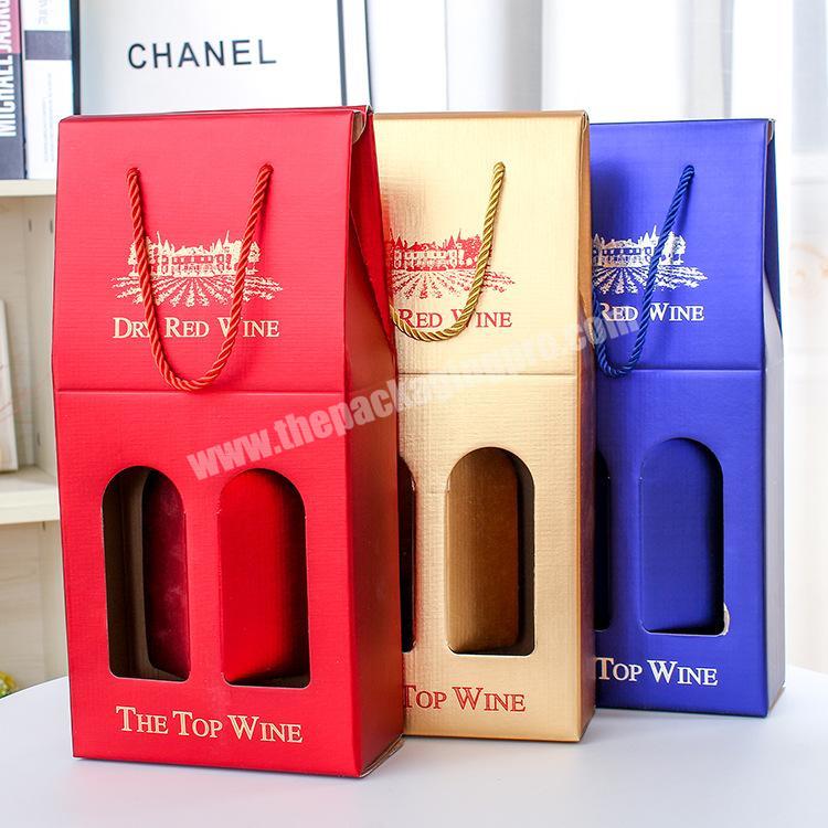 Custom Kraft Corrugated Olive Oil And Wine Packaging Box With Handle