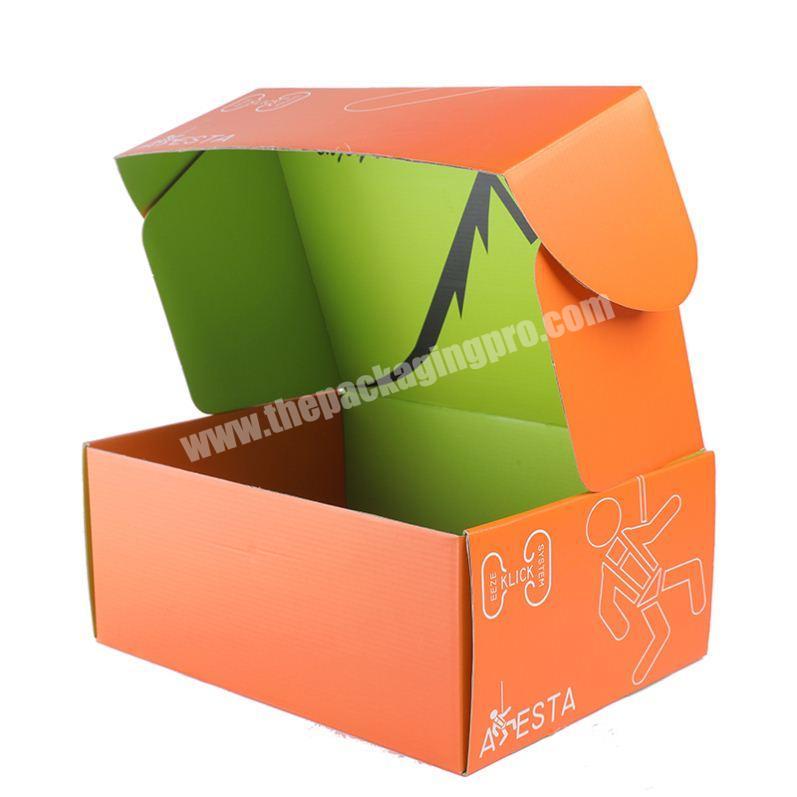 Custom Kraft corrugated paper box for lunch fast food packaging with handle